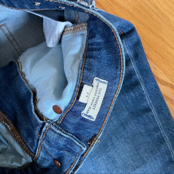 COPY - NWOT MADEWELL THE PERFECT VINTAGE CROP JEAN SIZE 24 - Picture 4 of 4